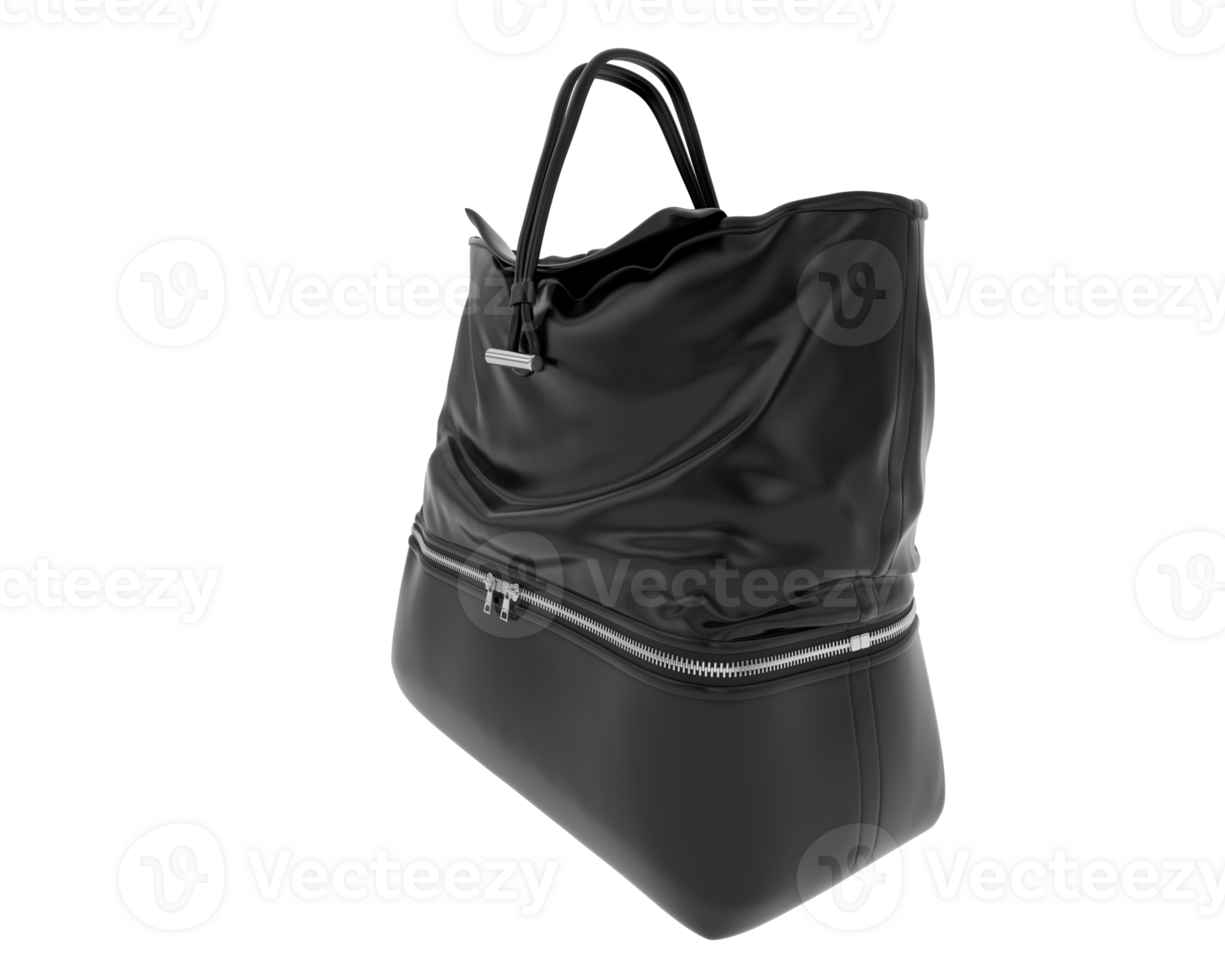 A black bag with a zipper on the side png