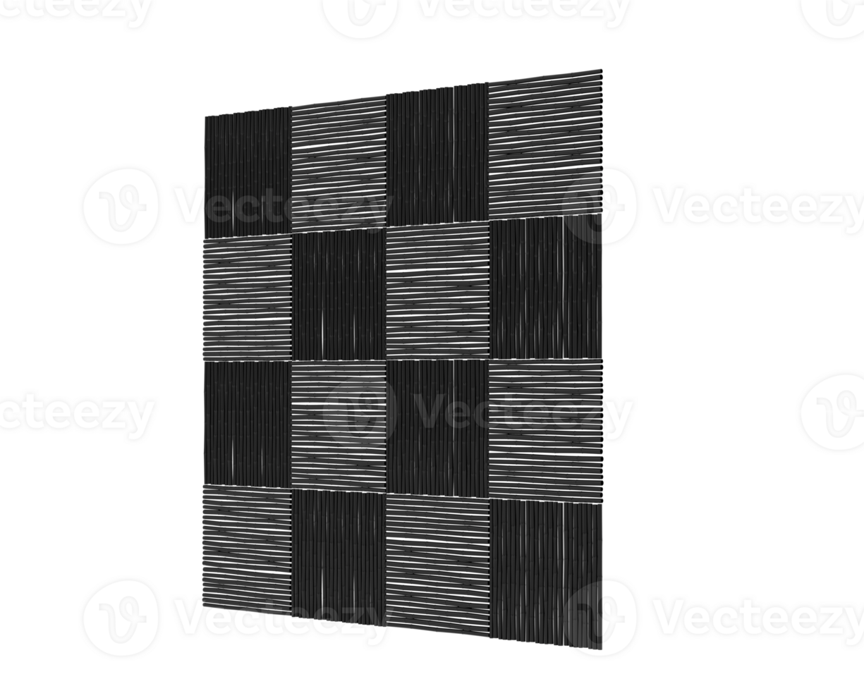 A black and white square rug with squares png