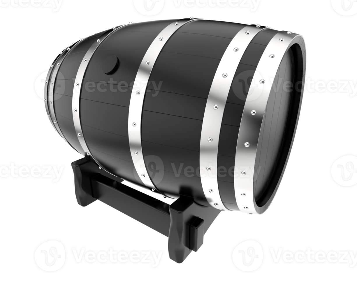 A black and white image of a wine barrel png