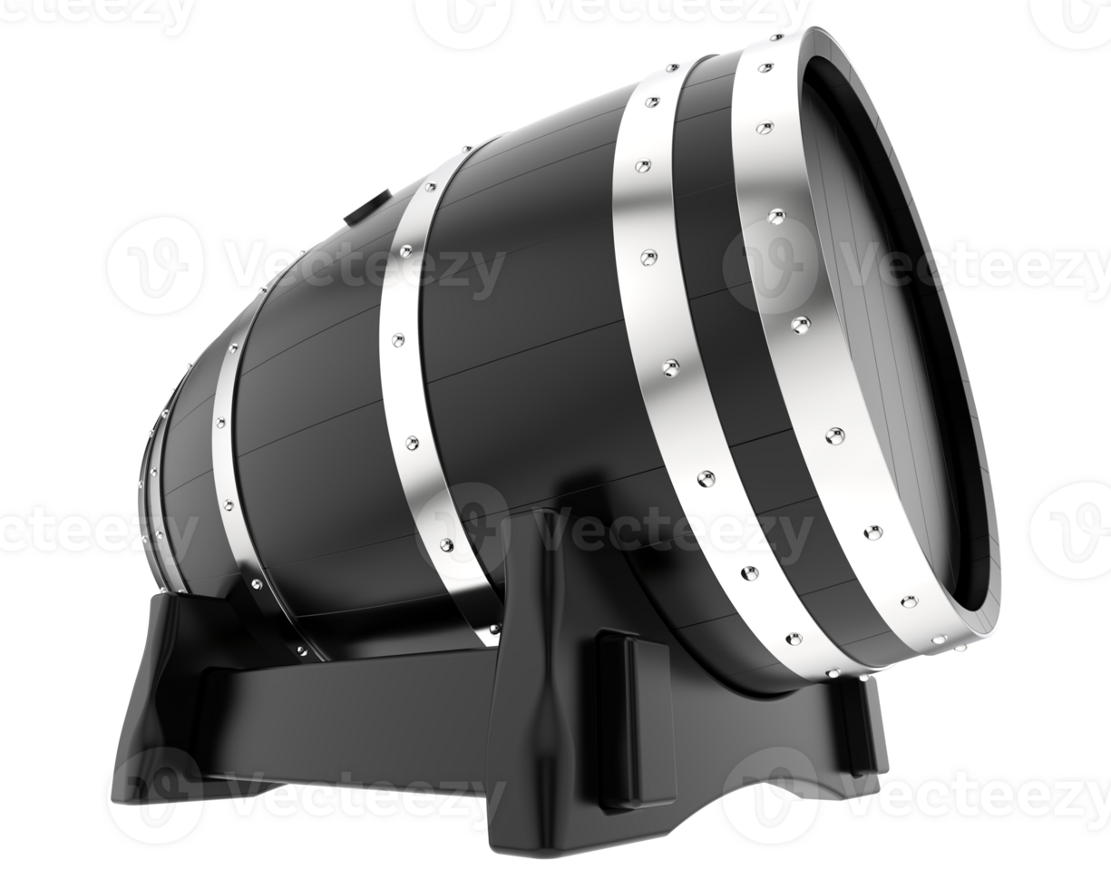 A black and white wine barrel on a stand png
