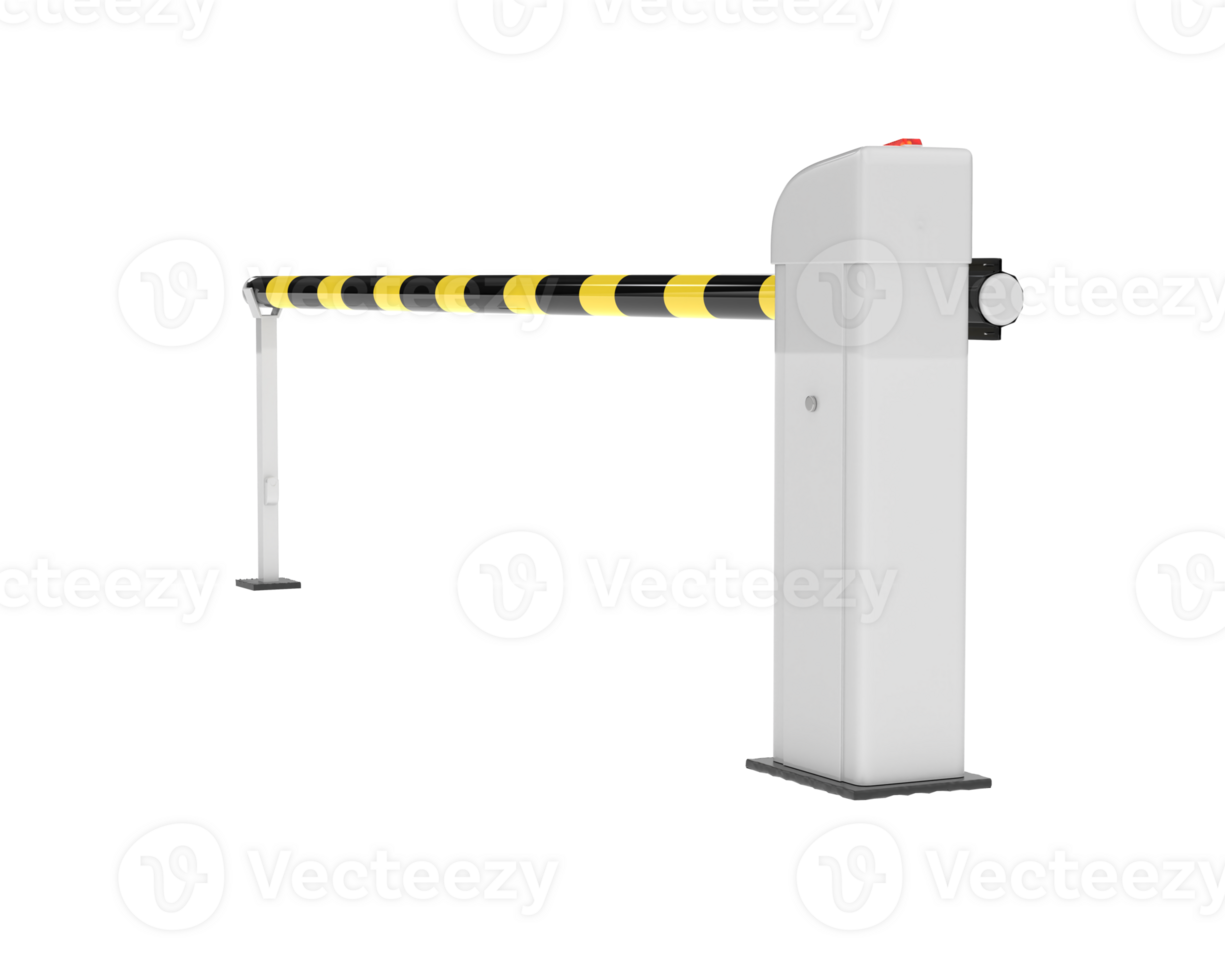 A white and black barrier with yellow stripes png