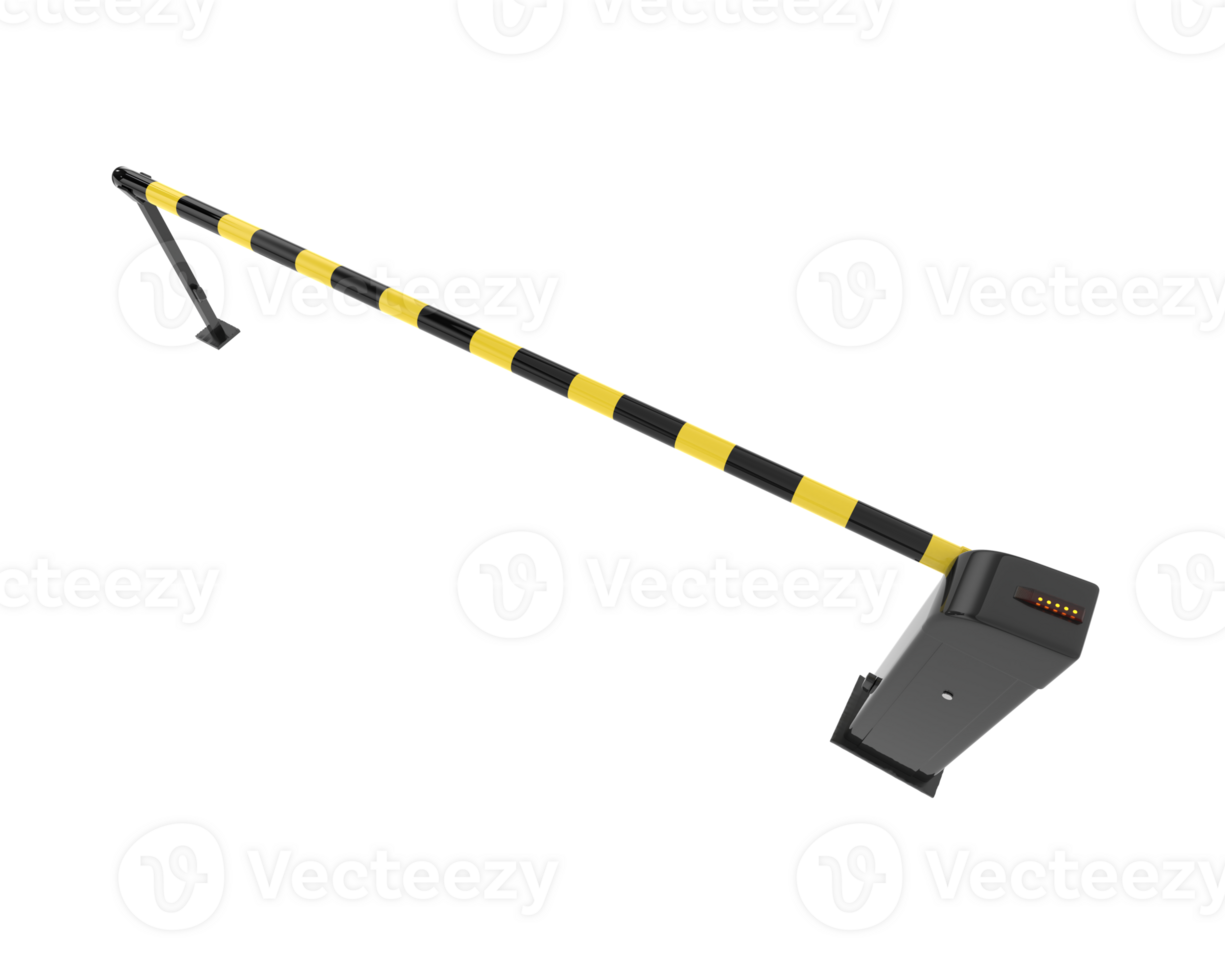 A black and yellow traffic barrier with a black handle png