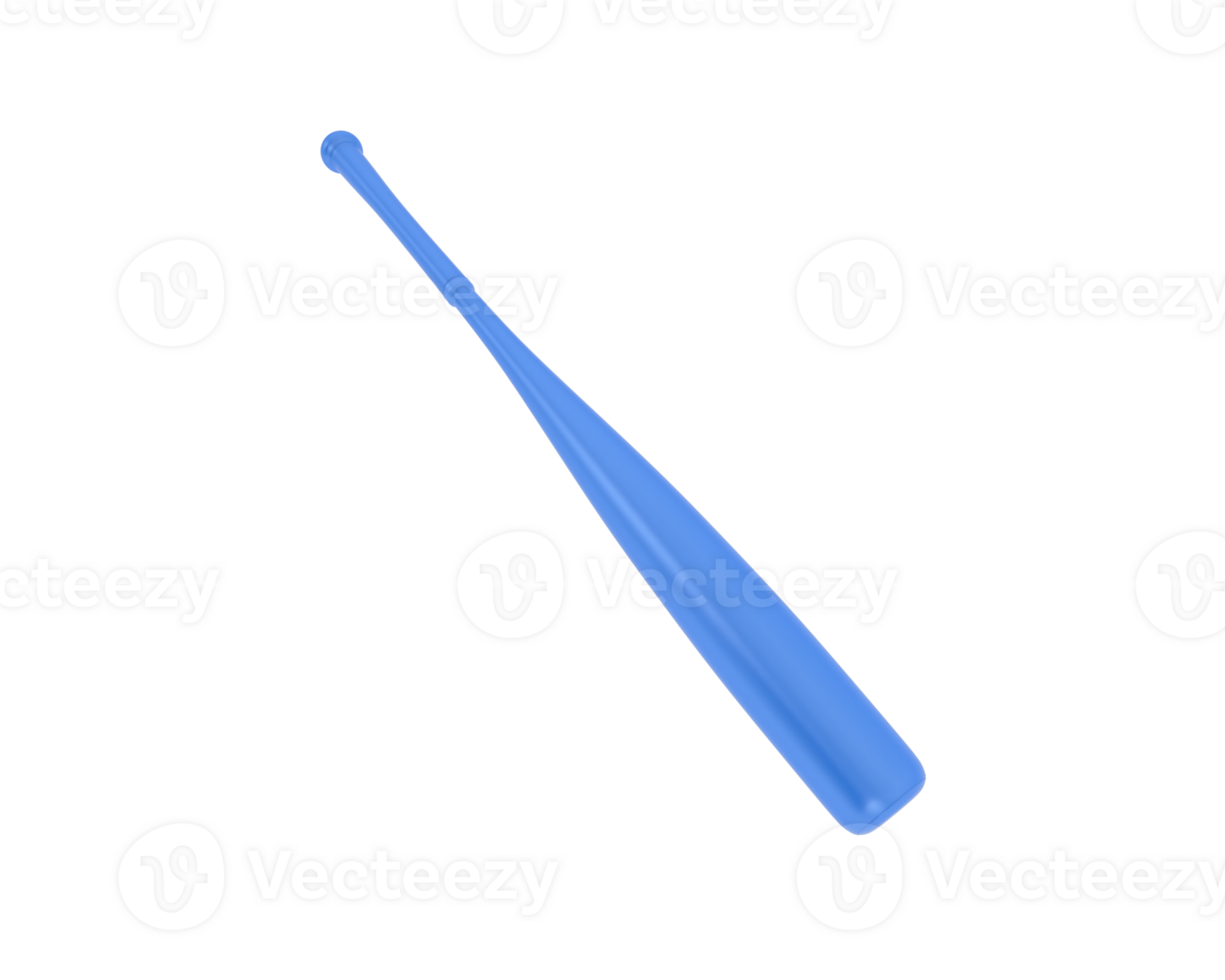A blue baseball bat with a long handle png