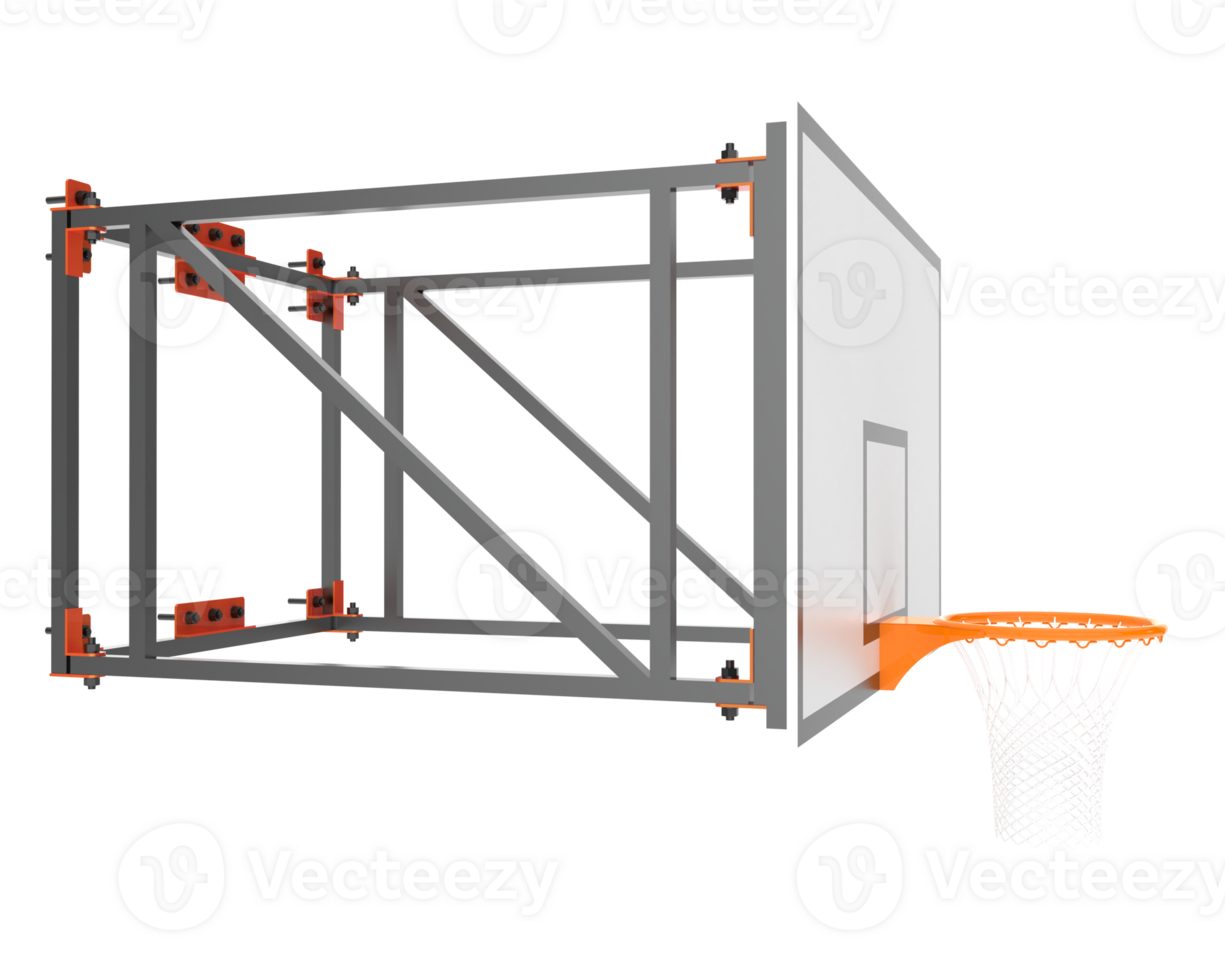 A basketball hoop and net on a black background png