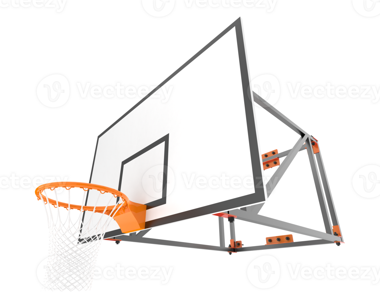 A basketball hoop with a net on a black background png