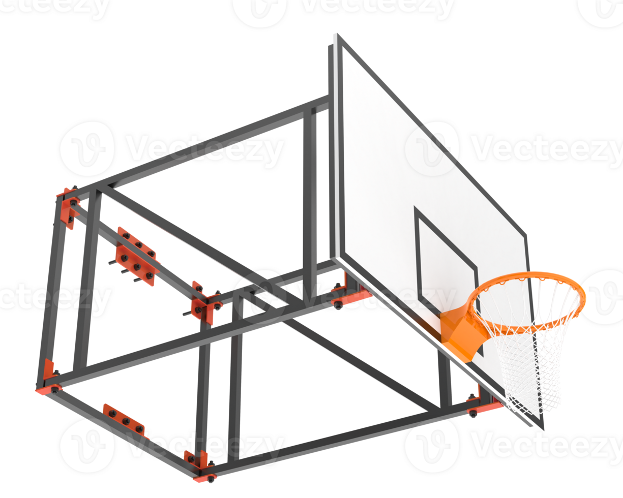 A basketball hoop with a net on top of it png