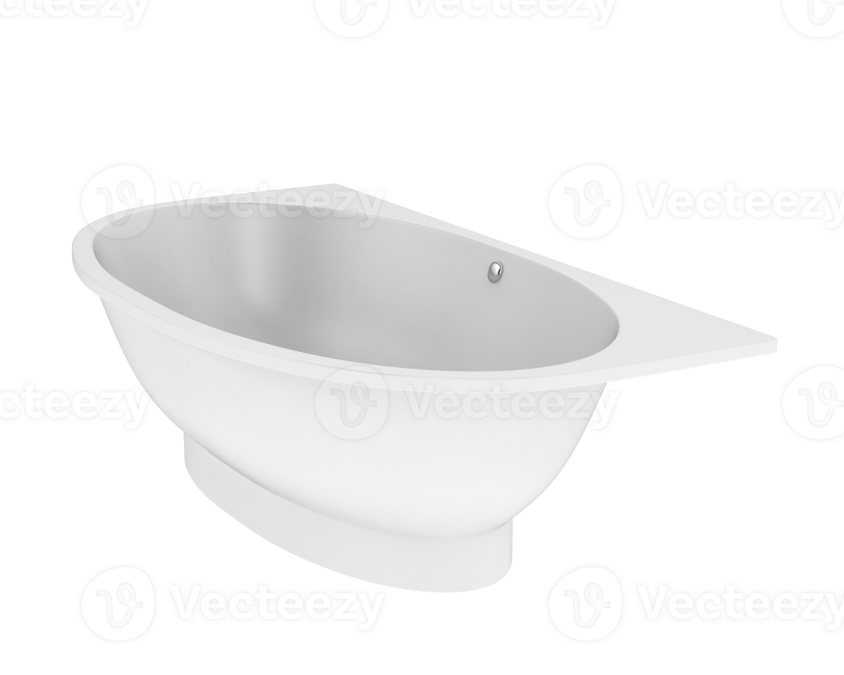 A white oval bathtub on a black background png