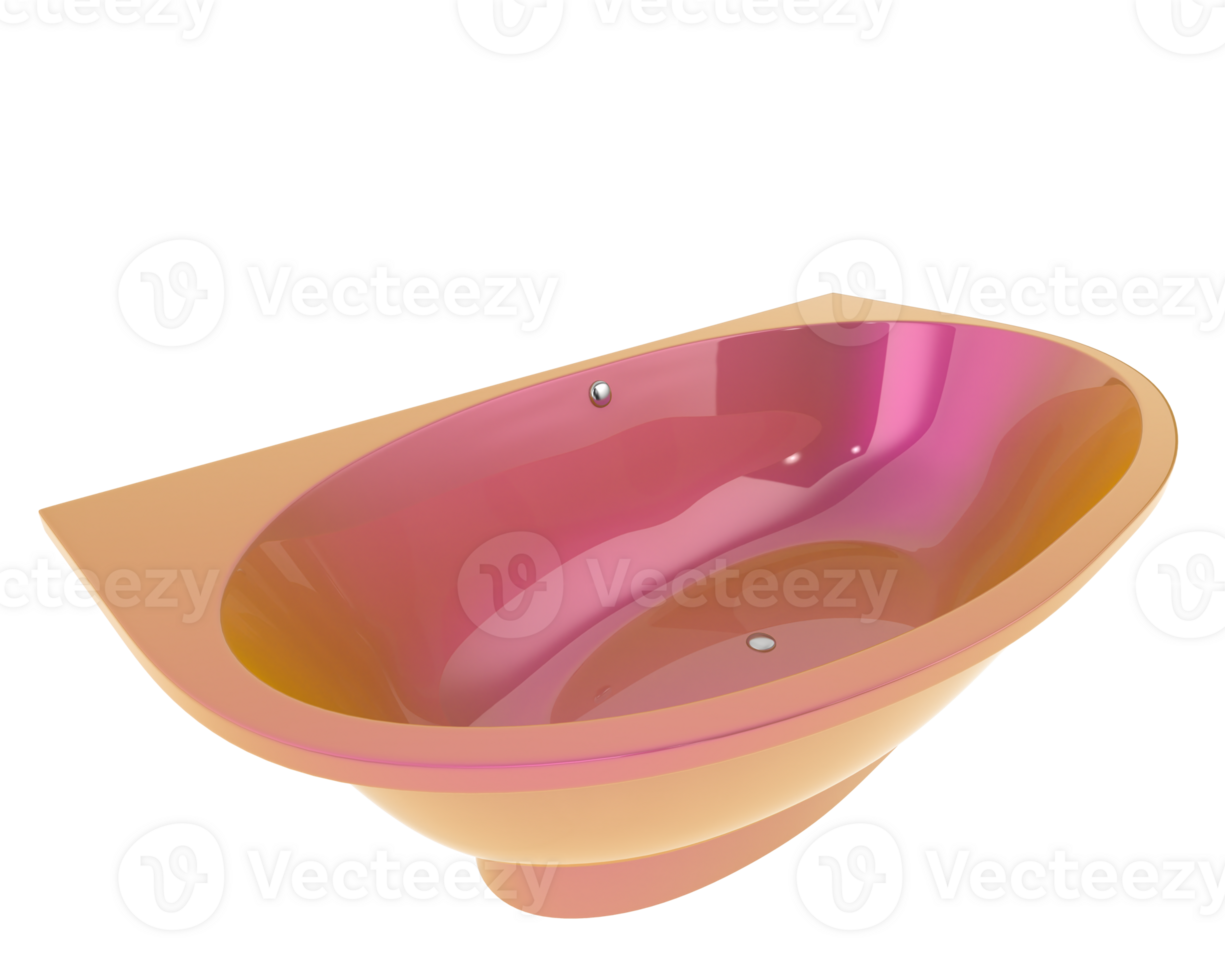 A bathtub with a pink and orange color png