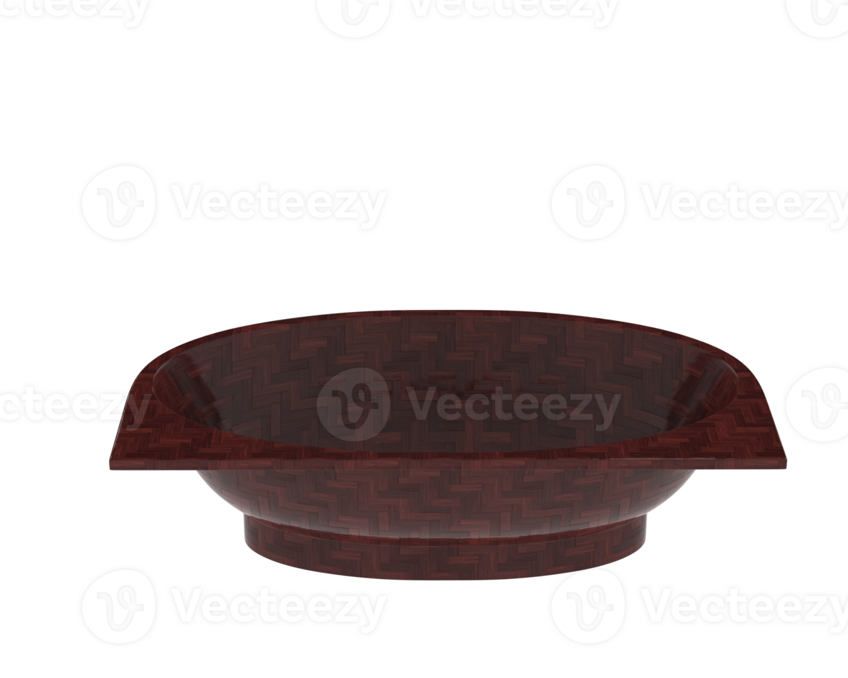 A bowl with a wooden base on a black background png