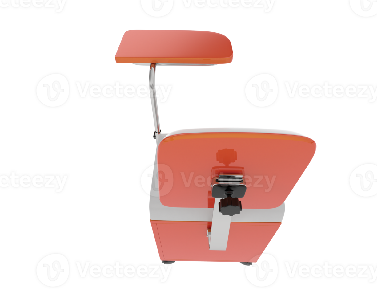 A chair with wheels and a seat on a black background png