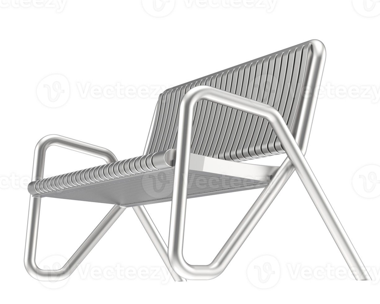 A chair with a metal frame and a metal seat png
