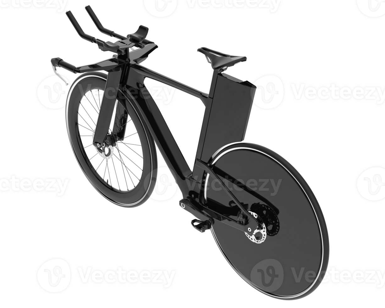 A black bicycle is shown against a black background png