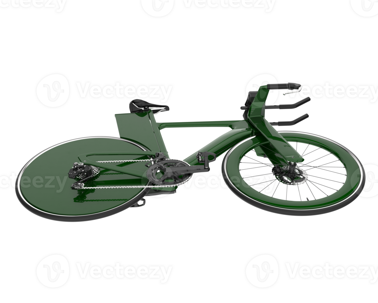A green bicycle is shown on a black background png