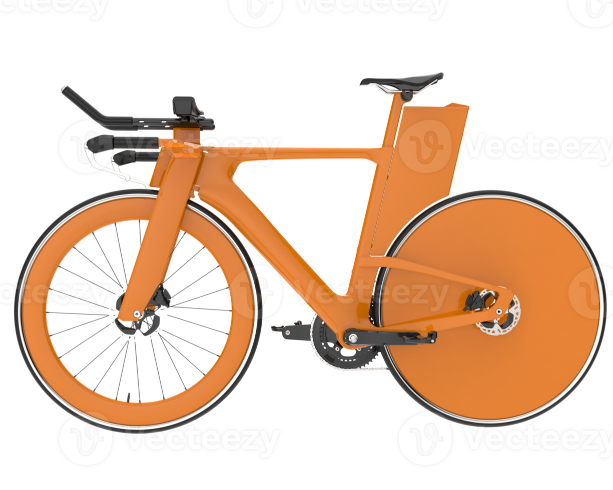 An orange bicycle is shown against a black background png