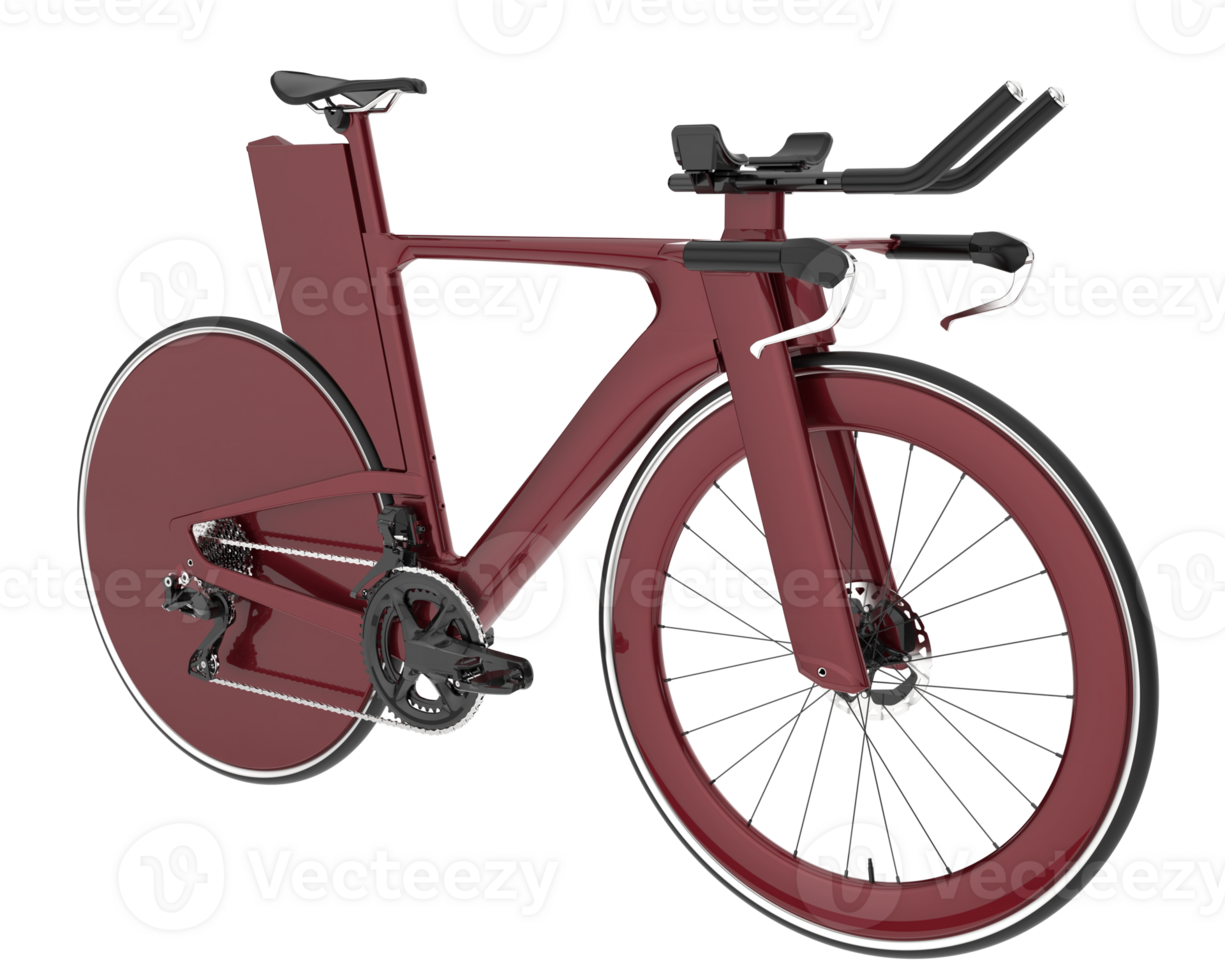 A red bicycle with a black frame and white wheels png