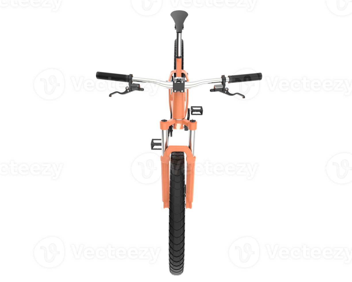 A bicycle is shown in an orange color png