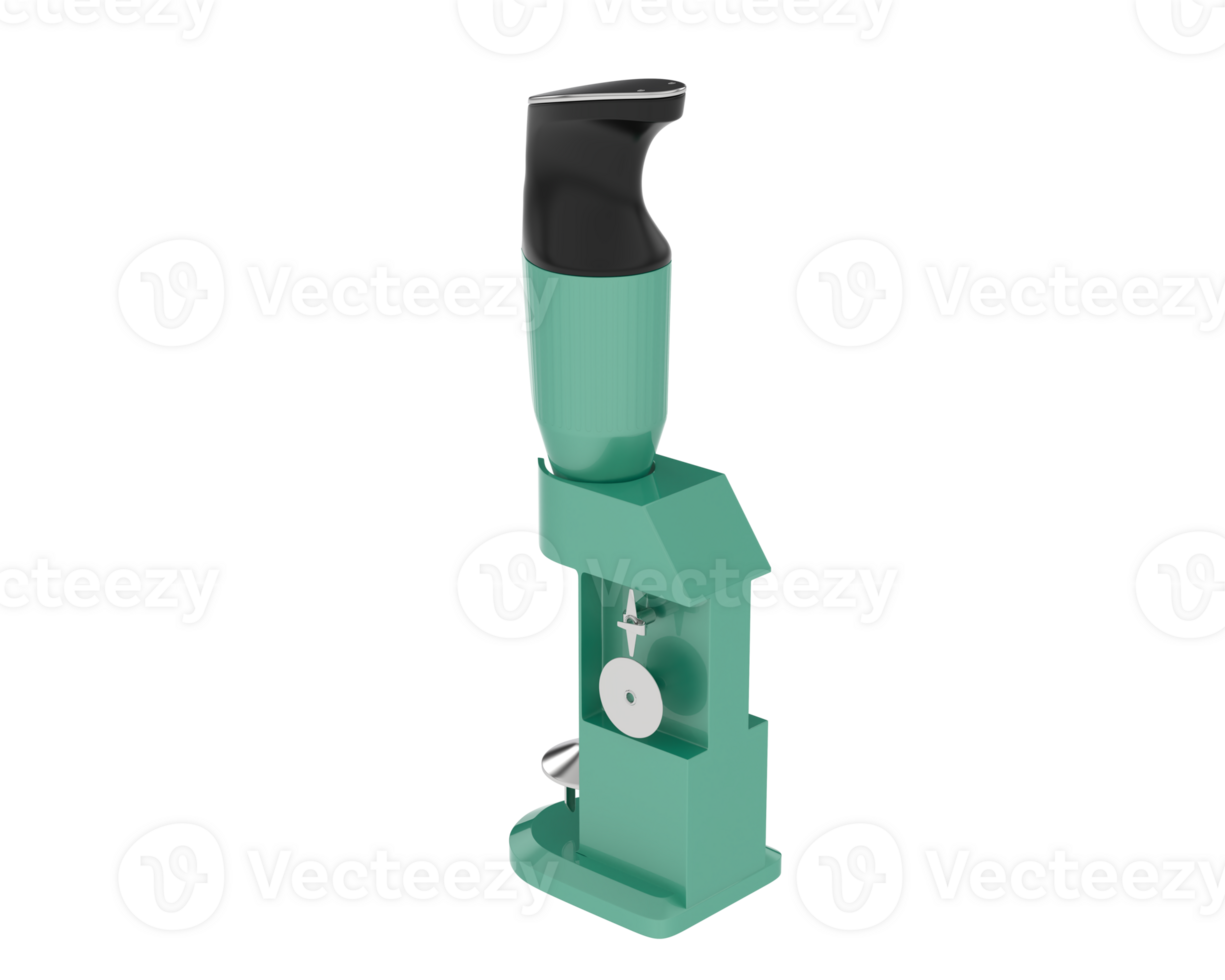 A green and black machine with a black handle png
