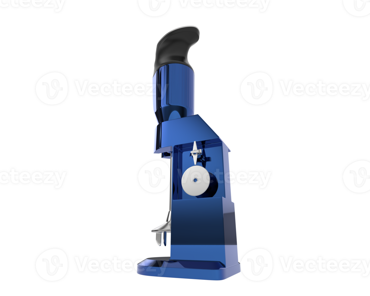 A blue and white machine with a handle png
