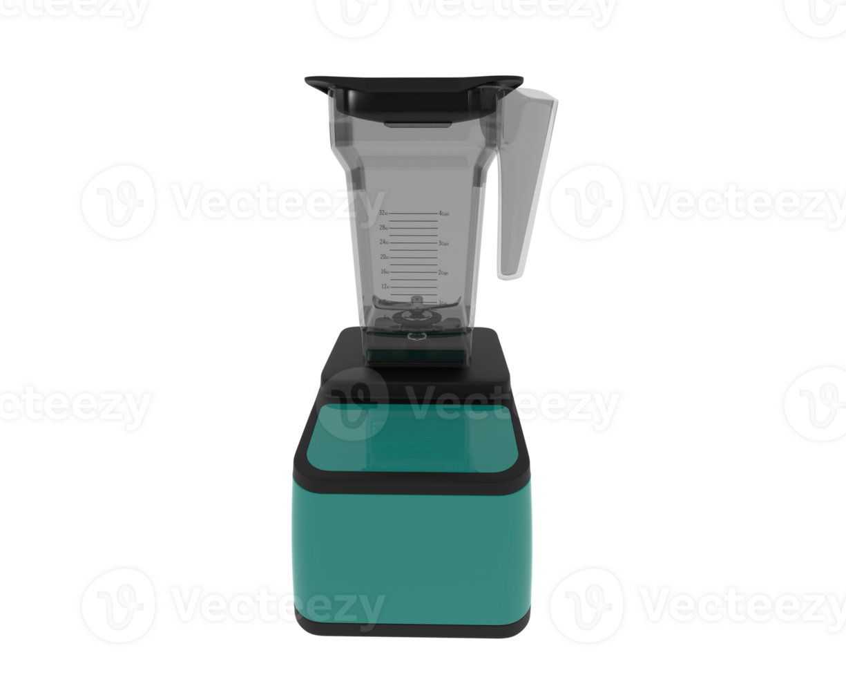 Blender with turquoise lid and black base png