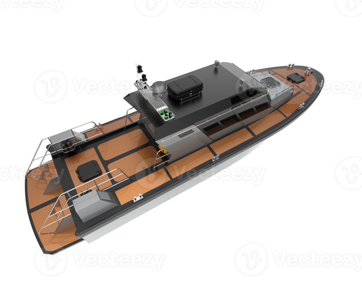A boat with a small deck and a small boat png