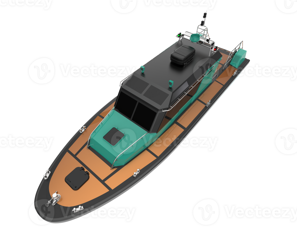 A small boat with a green and black hull png