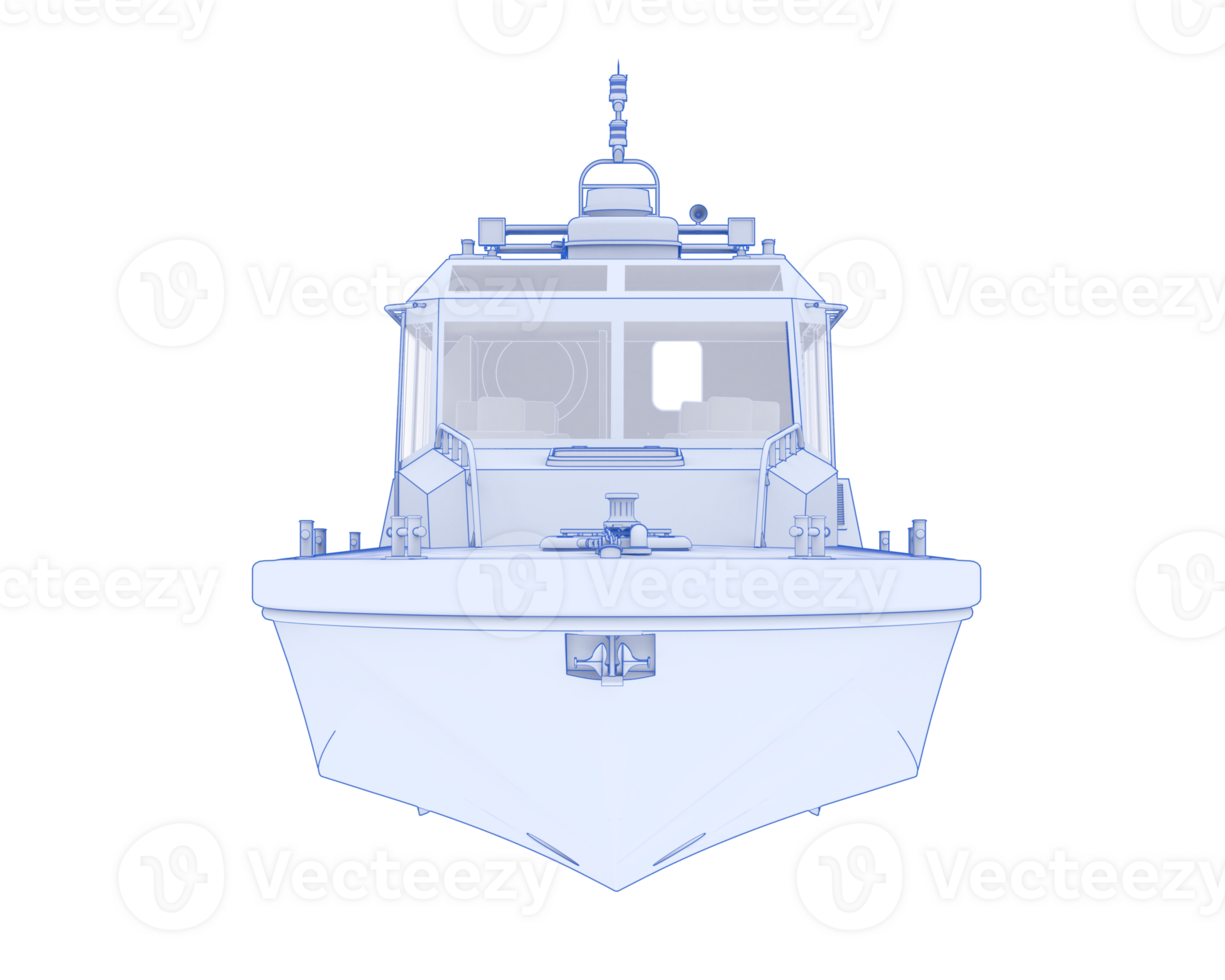 A boat is shown in blue on a black background png