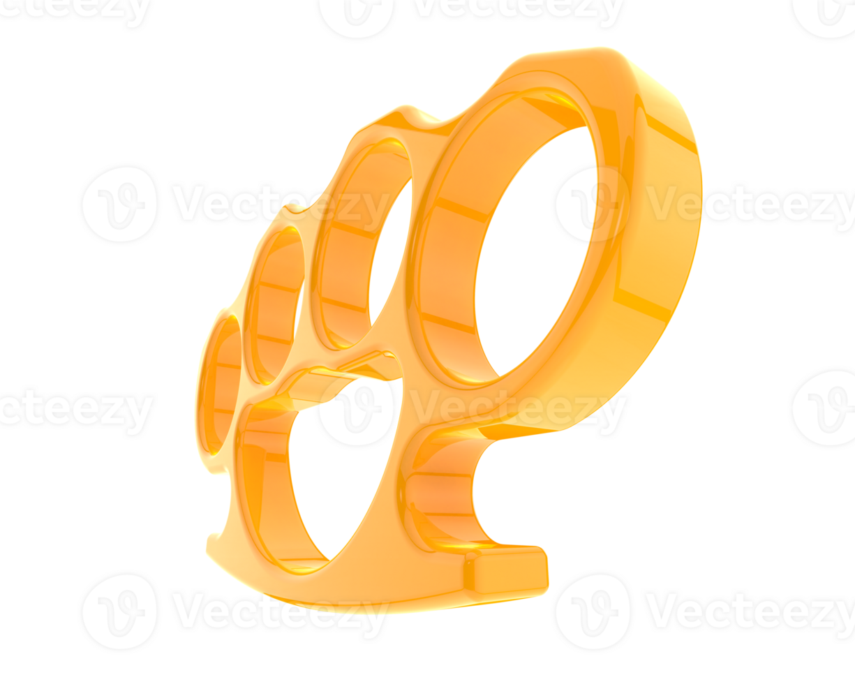 An orange fist with two fingers on it png
