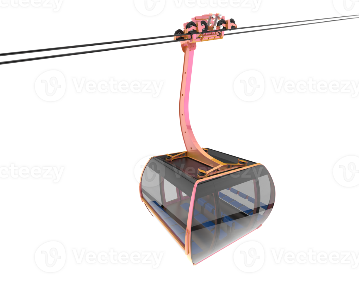 A cable car with a pink and black color scheme png