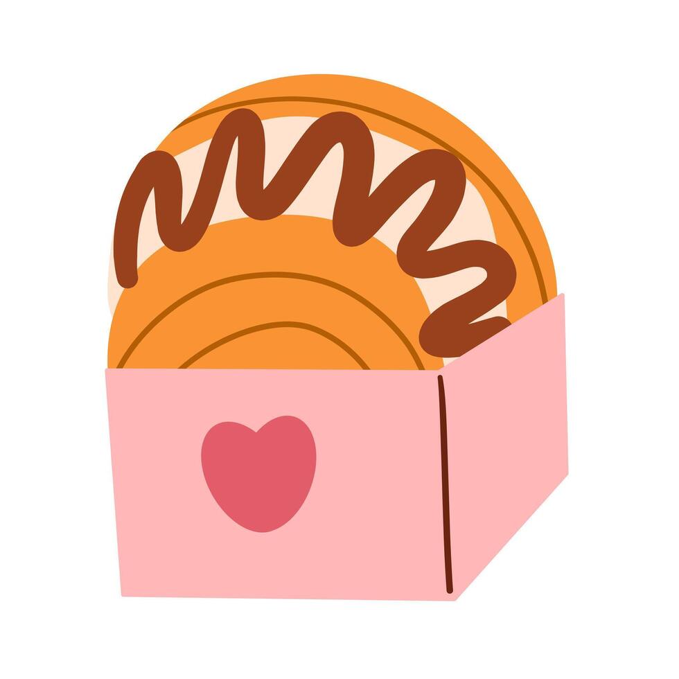 Churros icon. Illustration of traditional Mexican sweet dessert and chocolate dip isolated on a white background. vector