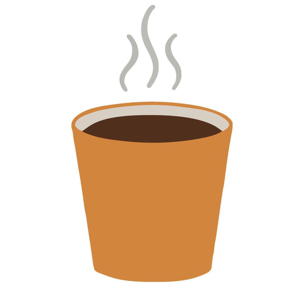 Hot Coffee in Takeaway Cup vector