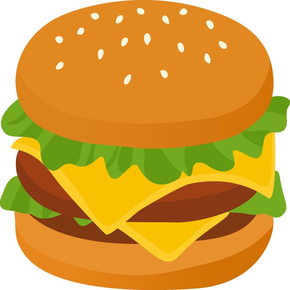 Big Cheeseburger Illustration vector