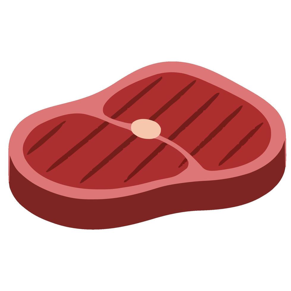 Raw Beef Steak Illustration vector