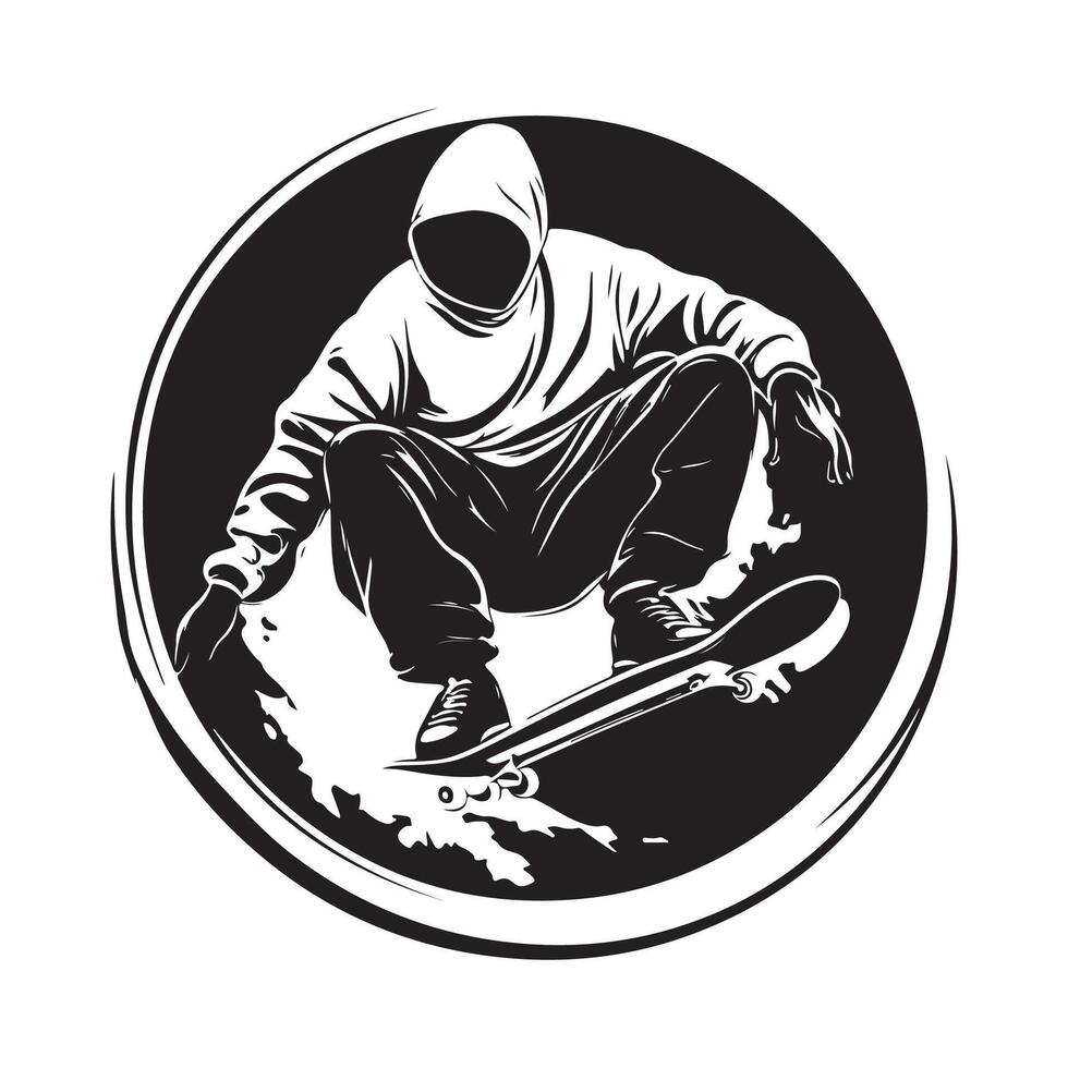 Skateboard Silhouette Stock Illustrations vector