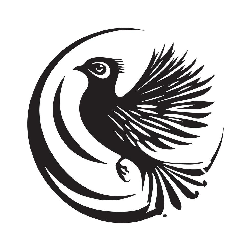 Partridge Bird Stock Logo Design image isolated on white background. vector