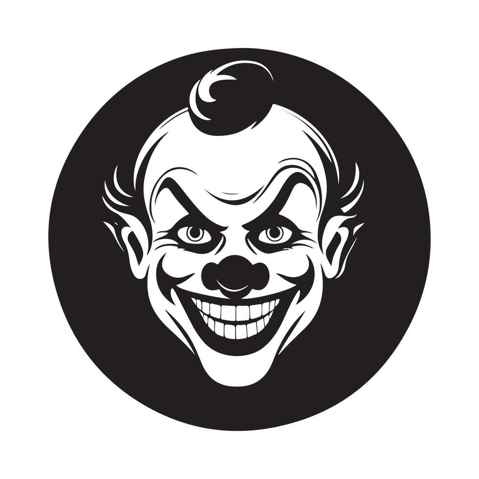 Smiley Clown Face Icon Logo Isolated In White Background Stock Illustration vector