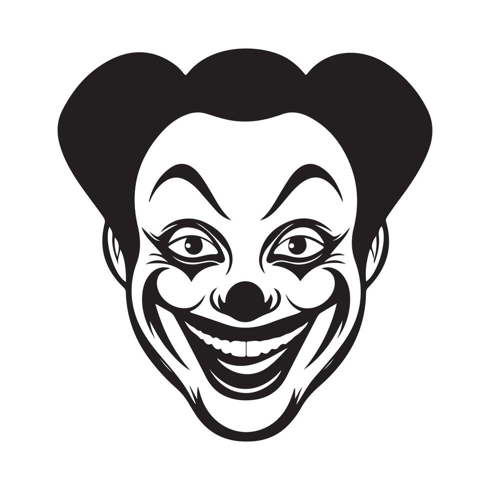 Clown Face image isolated on white background. vector
