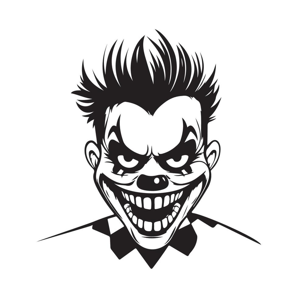 Smile Clown Face image isolated on white background. vector