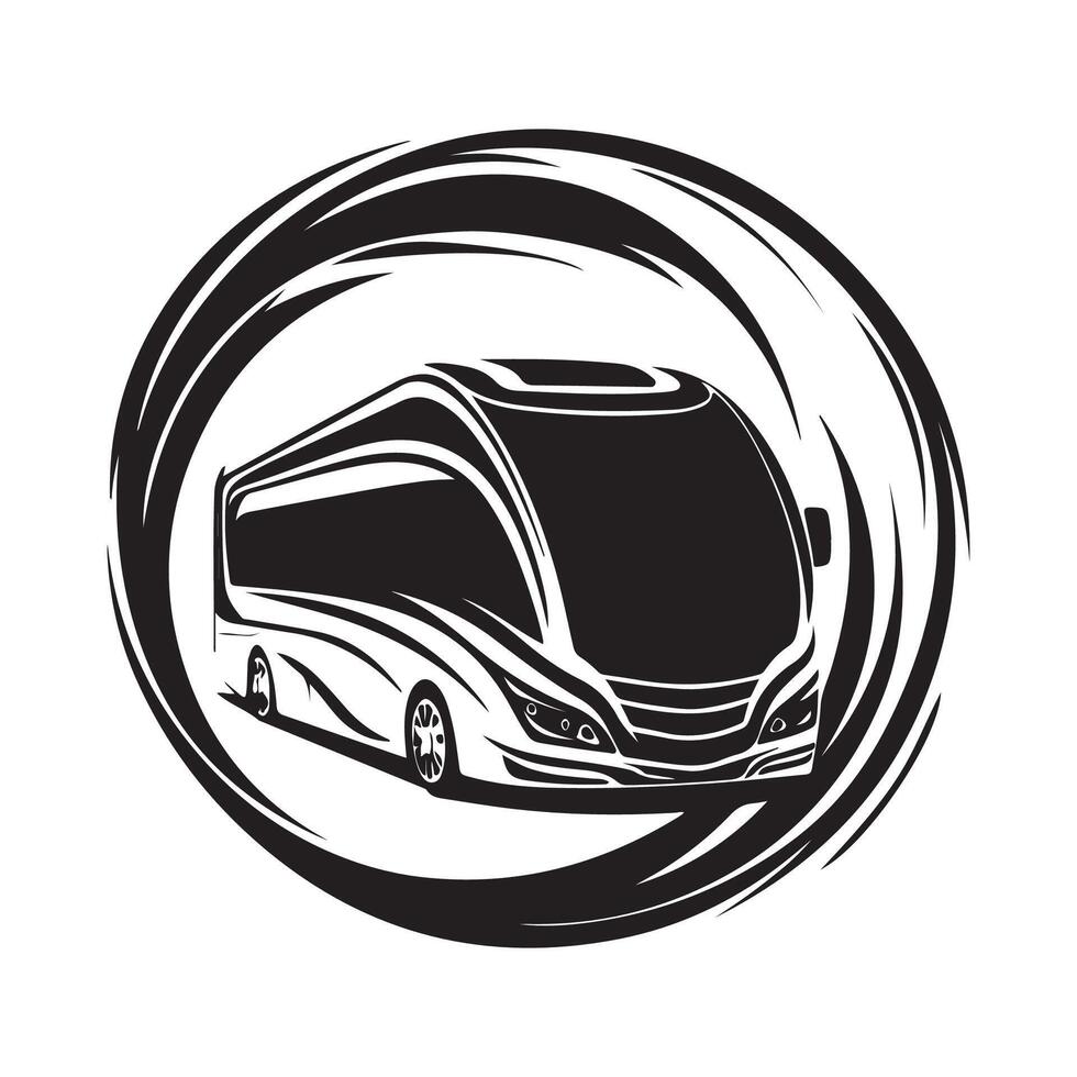 Travel Logo Bus Images. Bus Transport Logo Art, Icons, and Graphics. vector