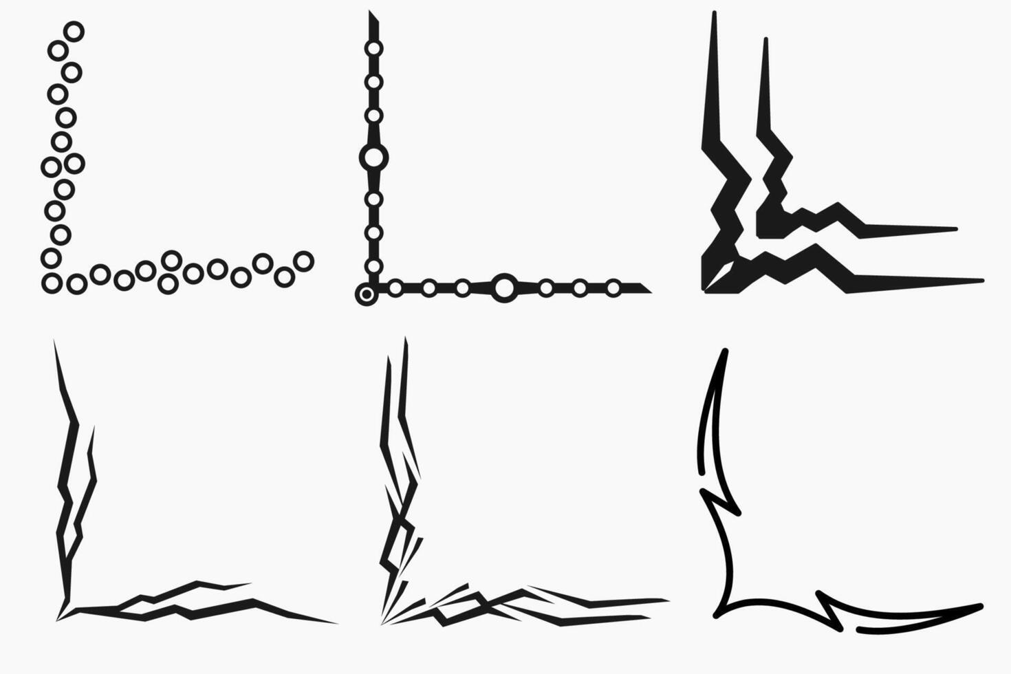 a collection of high artistic value frame accessories vector
