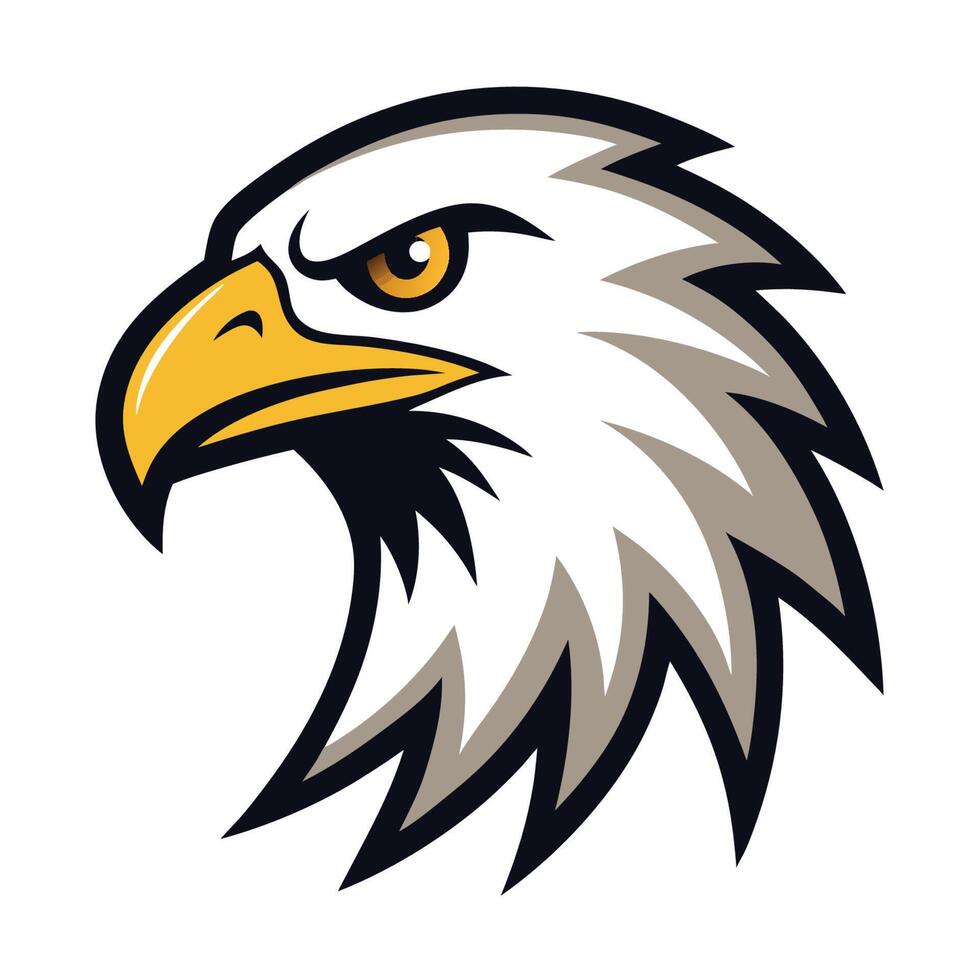 Artistic Eagle Head in Vivid Shades vector