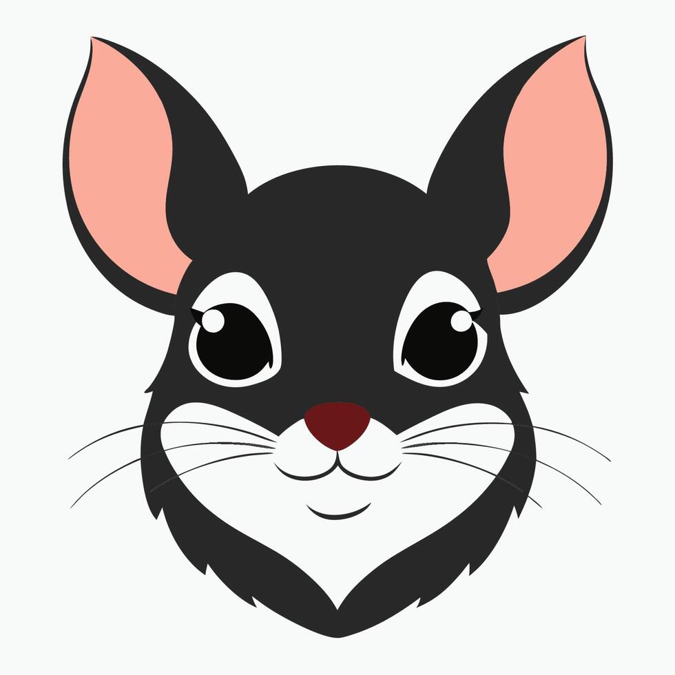 Chinchilla Character Logo on white vector