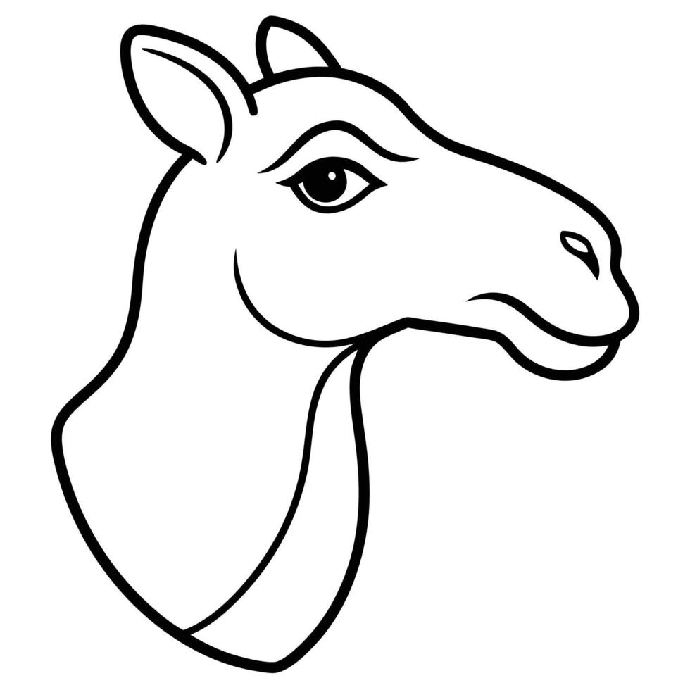 Artistic Camel Silhouette Logo Themes vector