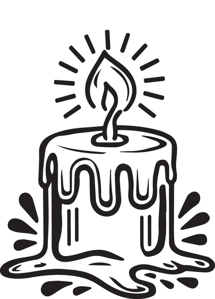 Burning Candle icon vector