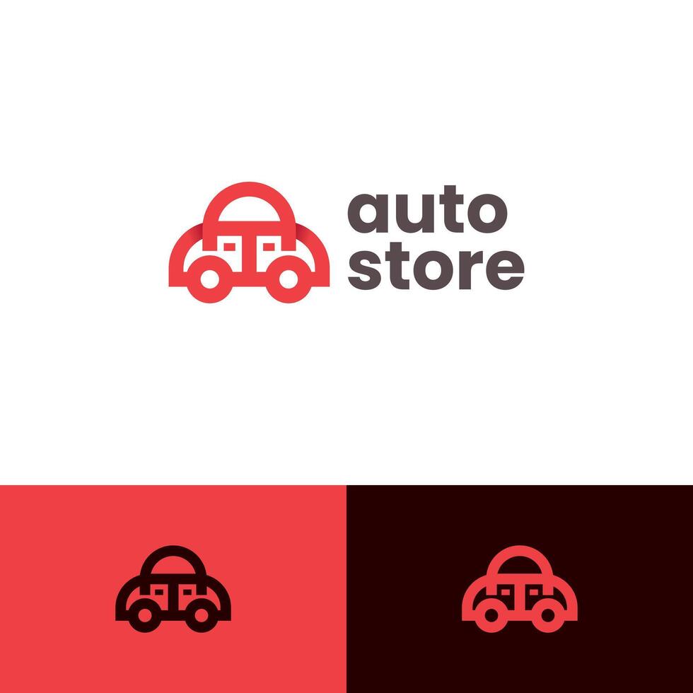car shop logo design vector