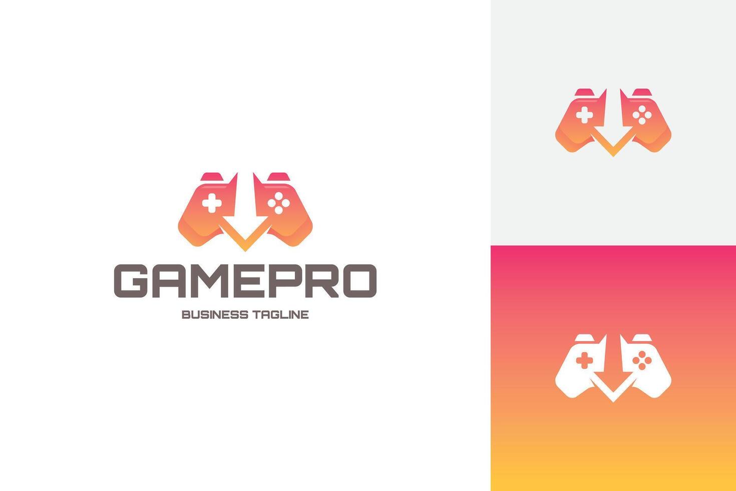 game download logo design vector