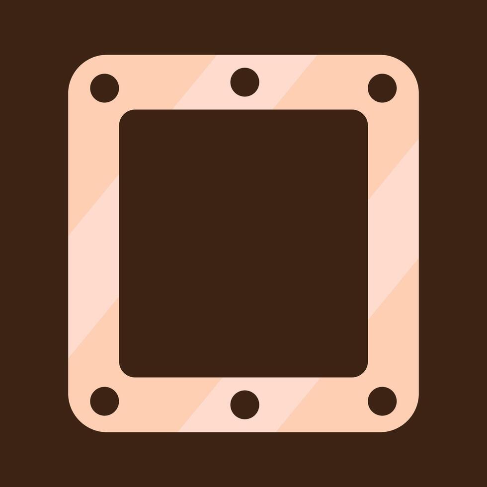 a square metal plate with holes on it vector