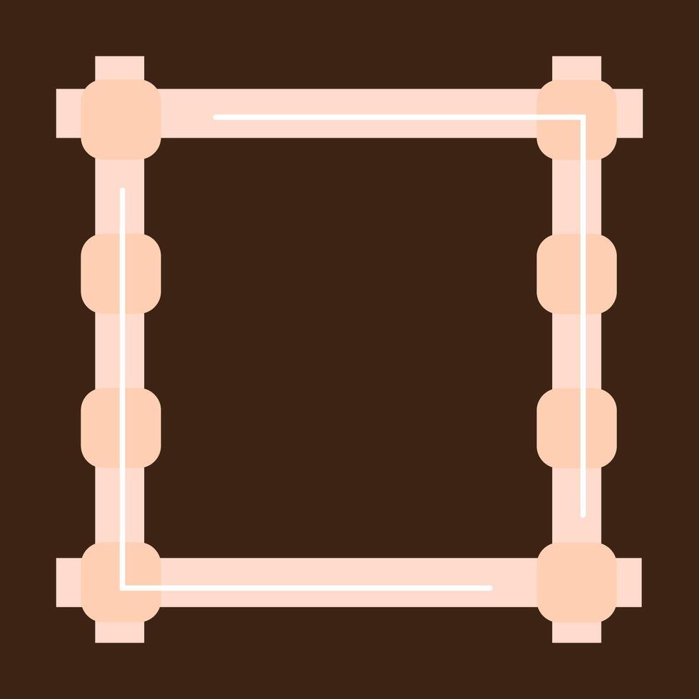 square frame with a brown background vector