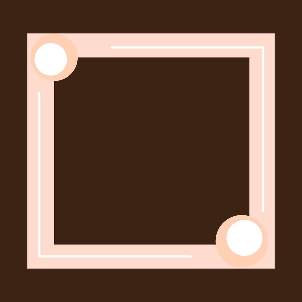 a square frame with circles on it vector