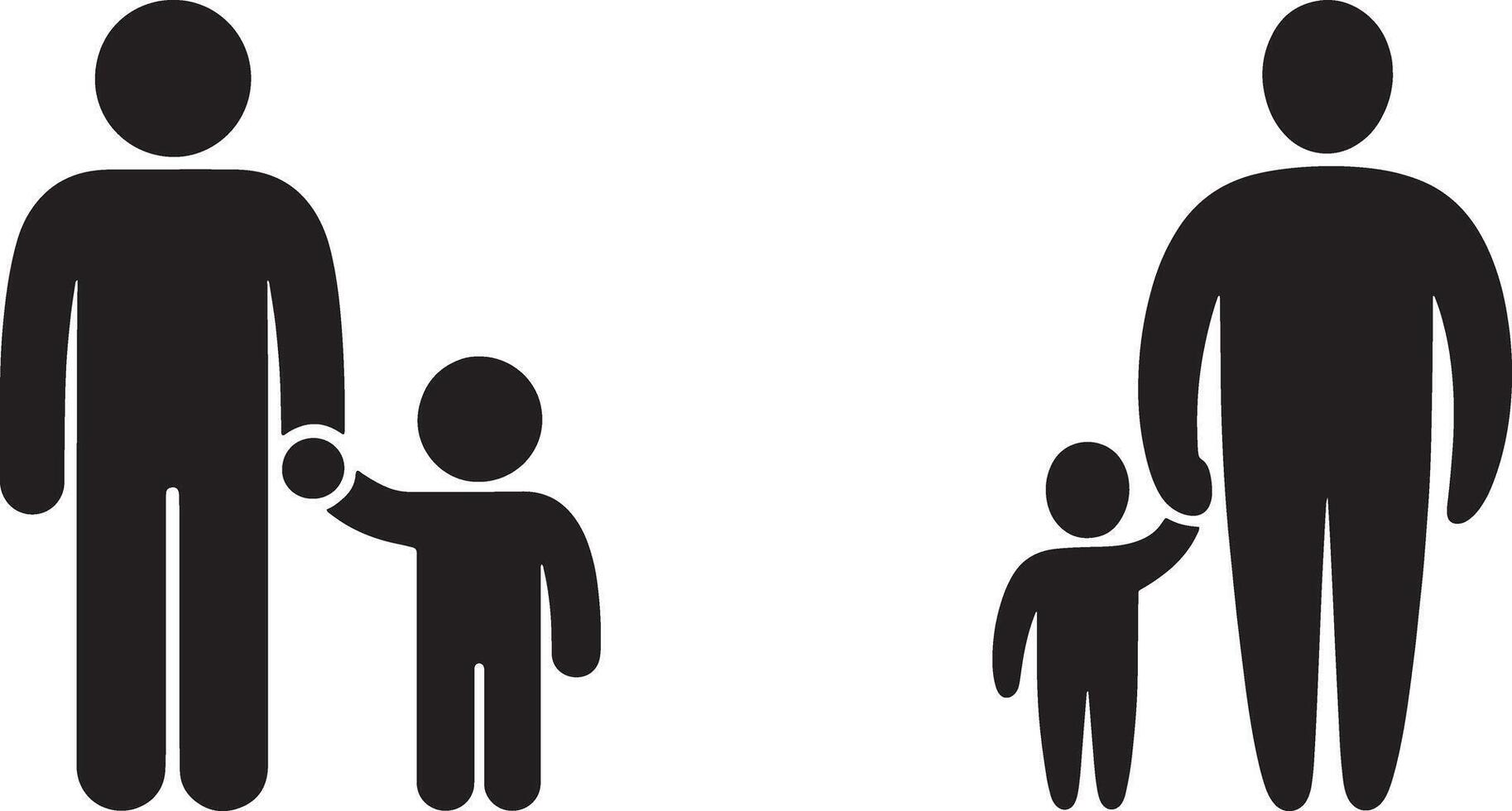 Symbolic Illustration Of Parent And Child Holding Hands Together Family Concept vector