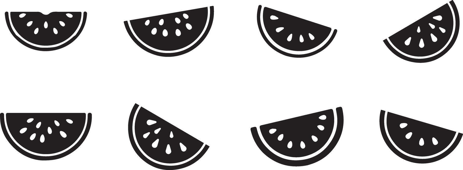 Watermelon slices illustration vector
